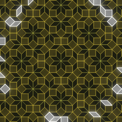 Plate 98, Ammann–Beenker Tiling: a still of the tiling / cut and project plate as the atlas renders it, in the lattices accent.