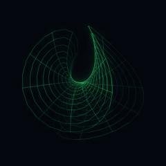 Plate 124, Enneper Surface: a still of the surface / weierstrass-enneper data plate as the atlas renders it, in the curves accent.