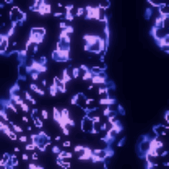 Plate 100, Lenia: a still of the lattice / continuous ca plate as the atlas renders it, in the automata accent.