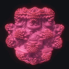 Plate 148, Mandelbulb: a still of the escape time / triplex power plate as the atlas renders it, in the fractals accent.