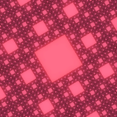 Plate 107, Sierpiński Carpet: a still of the fractal / self-similar plate as the atlas renders it, in the fractals accent.